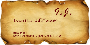 Ivanits József névjegykártya