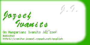 jozsef ivanits business card